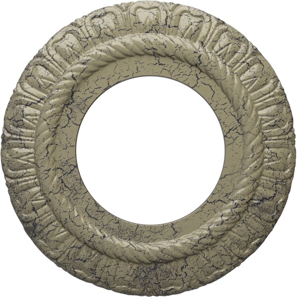 Ekena Millwork Claremont Ceiling Medallion (Canopies up to 5 5/8"), 9"OD x 4 1/2"ID x 1/2"P, Castle Stone Crackle CM09CLCSC - main